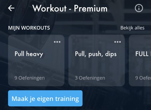 Maak je eigen trainschema's met onze workout app